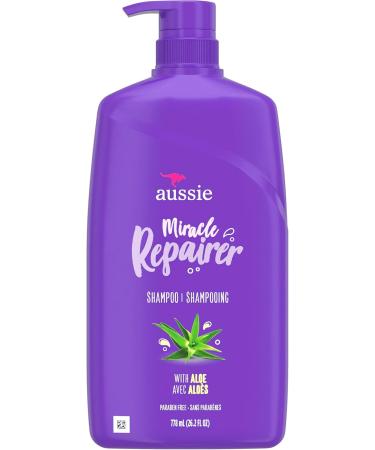 Aussie Miracle Repairer Shampoo with Aloe for All Hair Types 26.2 fl oz - Buy Online on GoSupps.com
