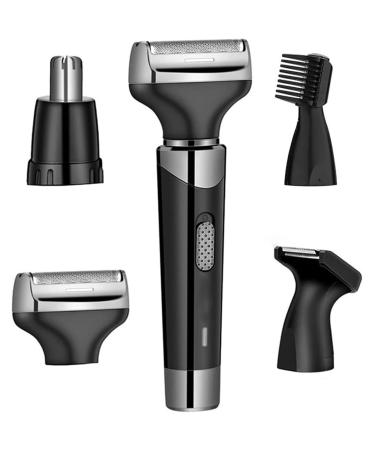 Ear and Nose Nasal Hair Trimmers for Men 4 in 1 Mens Beard Trimmer Face Shaver Electric Razors for Facial Grooming Eyebrow Nasal Ear Hair Public Hair Trimmer Set 4in1