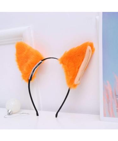Lurrose Fox Ears Headband - Cute Plush Animal Hair Band for Kids, Girls & Women - Birthday Party Cosplay Accessory (Orange) - Buy Online on GoSupps.com