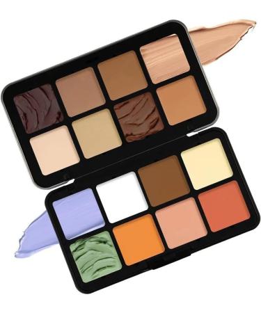  Hugsweet Hugsweet Cream Concealer Palette Cream Contour Palette | Contour Palette 16-Color Face Contour and Highlighter Palette Long-Lasting Makeup Anti-Imperfection Cream - Buy Online on GoSupps.com