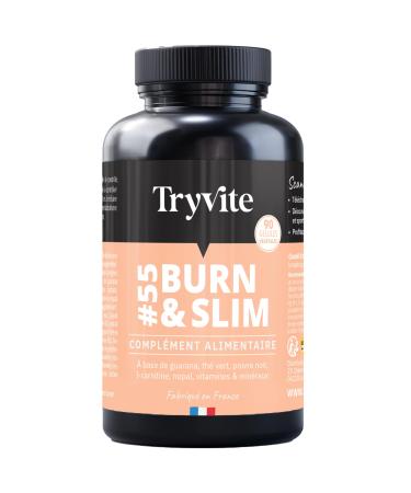 Fat Burner for Men and Women | Powerful and Effective Hunger Suppressant Slimming Weight Loss Quickly | TRYVITE Burn & Slim | 90 Capsules