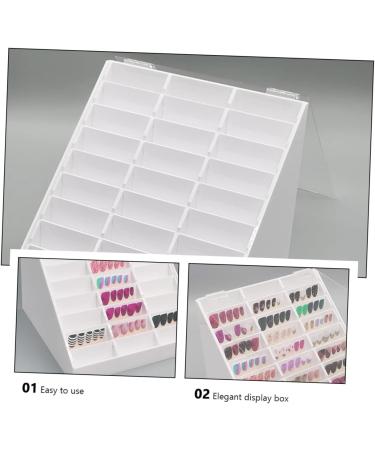 FRCOLOR 1pc Nail Art Display Box Nail Varnish Colour Chart Salon Supply Nail Display Book Show Rack Nail Showing Holder Manicure Display Board Dust-proof Supplies White Acrylic - Buy Online on GoSupps.com