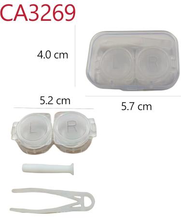 Buy 3-Pack Semi-Colour Portable Contact Lens Case with Mirror & Tweezers - Travel-Friendly Lens Inserter Box Worldwide Shipping - Buy Online on GoSupps.com