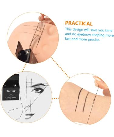 Healeved Eyebrow Ink Brow Map Line Cosmetic Measuring Tools Eyebrow Mapper Tool Eye Brow Corrector 4.6x1.8x7.5cm Black - Buy Online on GoSupps.com