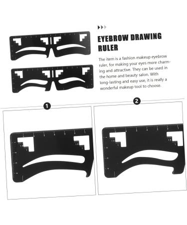 MAGICLULU 6 Pcs Eyebrow Ruler Makeup Assist Device Eyebrow Sissor Kit Mini Eyebrows Shaper Card Make up - Buy Online on GoSupps.com