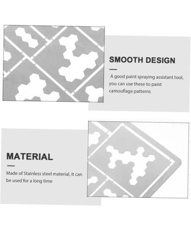 NUOBESTY Floor Painting Spray Paper Stencils Canvas Out Reusable Fabric Stainless Camouflage Cover B As Shown 8.50X5.50X0.20CM - Buy Online on GoSupps.com