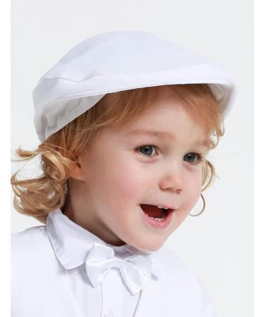 Mint Green Baby Flat Cap | Vintage Drivers Hat with Lining | Soft & Breathable | Age 0-8 Years | 1-2 Years | White - Buy Online on GoSupps.com