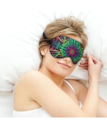 Laminated Wormhole Sleep Eye Mask & Blindfold for Women Men - Elastic Strap, Perfect for Sleep, Travel, Nap - Buy Online on GoSupps.com