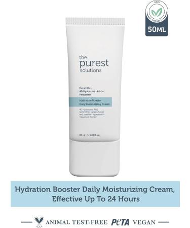The Purest Solutions Hydration Booster Daily Moisturizing Cream - Ceramide + 4D Hyaluronic Acid + Pentavitin - 24-Hour Effective Intensive Care for All Skin Types - Vegan | Cruelty Free (50 ml) - Buy Online on GoSupps.com
