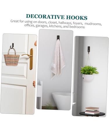 Cabilock 100 Pcs Hook up Wall Mount Key Holder Metal Trim Wall Coat Hooks Hanger Towels Hook Small Hook Rural 2.2X1.7cmx2pcs Assorted Colorx2pcs - Buy Online on GoSupps.com