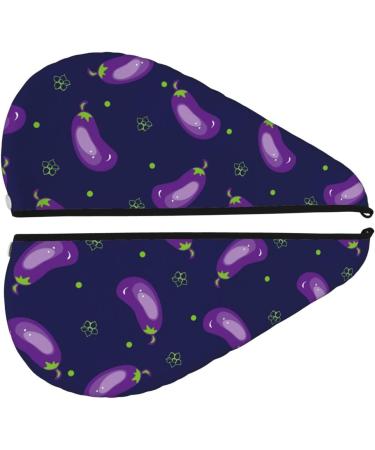 Eggplant Microfiber Hair Towel | Soft Super Absorbent Wrap for Women | Quick Dry Coral Velvet Cap for Long Curly & Thick Hair - Buy Online on GoSupps.com