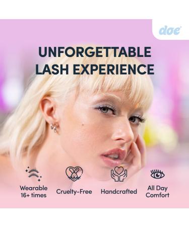 Aura Vegan False Lashes - Reusable 15 Wears Lightweight Korean Silk Natural Look Cruelty-Free Handmade Eyelash for Everyday Use - 1 Pair - Buy Online on GoSupps.com