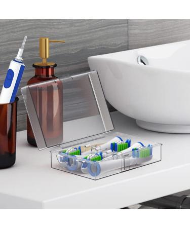 Enerfort Electric Toothbrush Heads Case - Clear, Compatible with Oral B and Philips Brushes - Buy Online on GoSupps.com