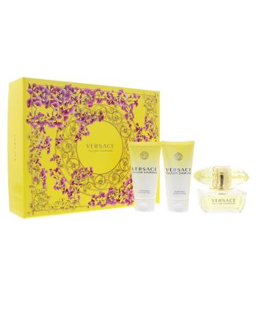 Versace Yellow Diamond for Women - 3 Pc Gift Set 1.7oz EDT Spray 1.7oz Perfumed Shower Gel 1.7oz Perfumed Body Lotion