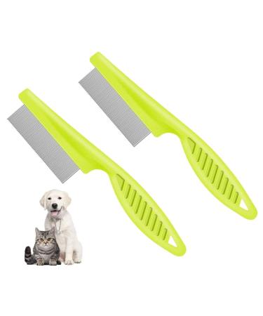 Flea comb lice comb & dust comb for cats & dogs effectively against fleas & lice professional floh comb for dog & cat - nissen comb for animals - ideal after flea shampoo (2 pieces)