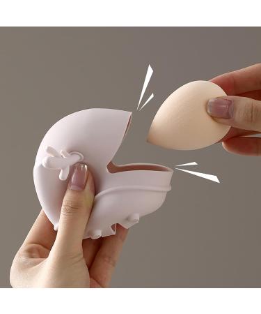 Makeup Sponge Egg Case - Ventilated Egg Face Sponge Travel Case | Silicone Makeup Egg Sponge Stand | Beauty Blenderr Makeup Sponge Holder | Portable Cosmetic Egg Sponge Dust Box For Maintaining Pink - Buy Online on GoSupps.com