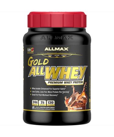 ALLMAX Nutrition AllWhey Gold 100% Whey Protein + Premium Whey Protein Isolate Chocolate 2 lbs (907 g)