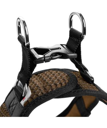 HUNTER HILO COMFORT Harness for Small Dogs - Mesh & Reflective Brown XXS-XS | International Shipping Available - Buy Online on GoSupps.com