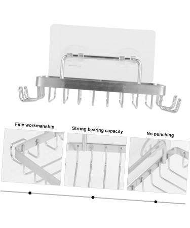 KONTONTY Nail-free Wall-mounted Soap Holder Soap Draining Holder Steel Bar Soap Dish Soap Rack Soap Dish Hooks Kitchen Sink Organizer Soap Drainer Container Storage Stainless Steel Travel - Buy Online on GoSupps.com