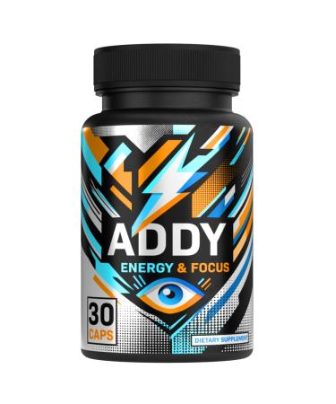 Addy Energy - Focus & Energy Supplement - Brain Booster - Adderall Alternative - Focus Increase Productivity - Clean Energy - Sharp Focus - 30 Day Supply