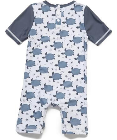BONVERANO Baby Boy UV Protection Swimsuit 24M, Zip Front Long-Sleeved with Tortoiseshell Design - Buy Online on GoSupps.com