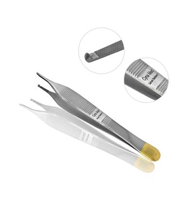 Cynamed T/C Adson Plastic Surgery Forceps 4.75 Straight Fine Point w/ Tungsten Carbide Inserts - Gold Handle - Veterinary Surgical Instrument - Buy Online on GoSupps.com