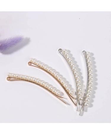 Yheakne Vintage Pearl Hair Clip Pin Set - Decorative Barrette Bobby Pins for Women and Girls - 2 Pack (Silver) - Buy Online on GoSupps.com
