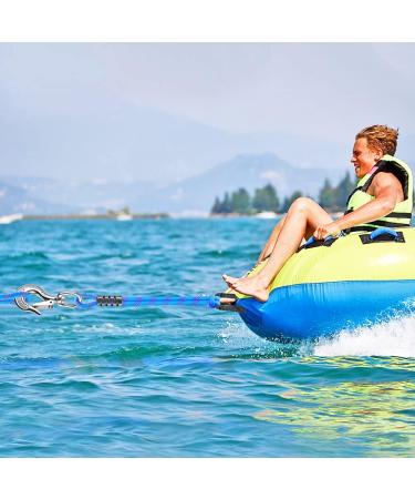 Dolibest Heavy Duty Tow Rope for Water Sports - 20 Blue Towable Connector with Stainless Steel Hook - Buy Online on GoSupps.com