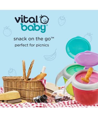 Vital Baby NOURISH Snack Pot - Non-Spill, Easy Grip Handles, Seal Lid - Buy Online on GoSupps.com