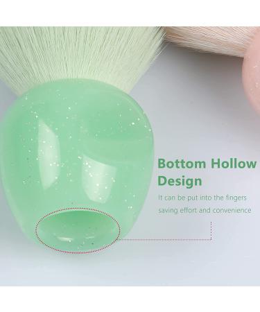 Large Face Brush for Powder Makeup, Blush, Setting Powder, and Bronzer - Plush Fibers (Green) - Buy Online on GoSupps.com