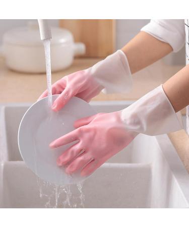 ROWCES Rubber Gloves - Rubber Kitchen Gloves Waterproof Rubber Dishwashing Gloves for Dishwashing Household Chores and Gardening - Buy Online on GoSupps.com