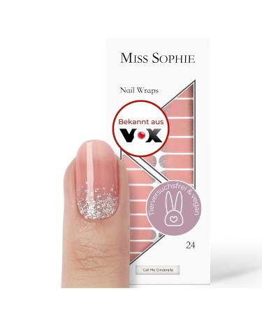 Original Miss Sophie Nail Foils Call Me Cinderella I 24 Ultra-thin nail polish strips with glitter I for finger and toenails I sticks to natural and painted acrylic gel & shellac nails Call Me Cinderella 24 - Buy Online on GoSupps.com