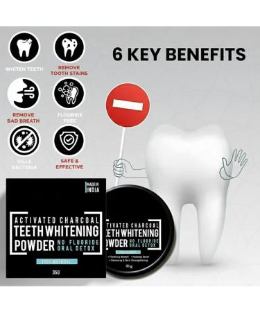 Naturals Activated Charcoal Teeth Whitening Powder - for Teeth Whitening Stain Remover Freshens Breath - with Activated Charcoal Turmeric & Clove Powder - 35g (Fluoride Free) - Buy Online on GoSupps.com