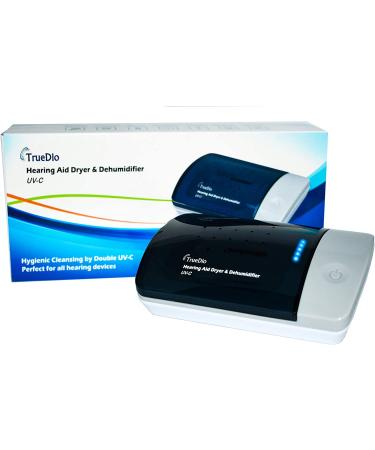 Truedio Automatic Hearing Aid Dryer Dehumidifier with Double UV-C Light - Includes Free AudioWipes Towelettes - Buy Online on GoSupps.com