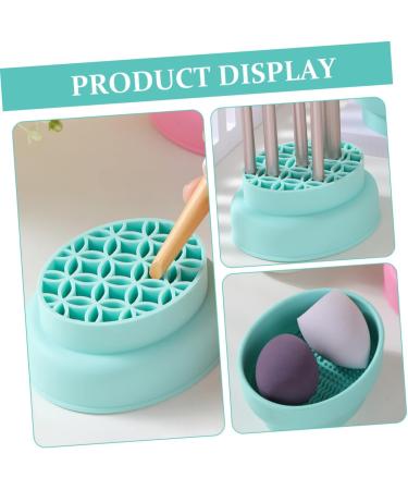 FRCOLOR Make up Brush Cleaning Solution Foundation Brush Cleaner Makeup Brush Cleaning Bowl for Makeup Tools Silicone Brush Cleaning Bowl Foldable Dryer Storage Rack Detergent Cleaning Pad - Buy Online on GoSupps.com