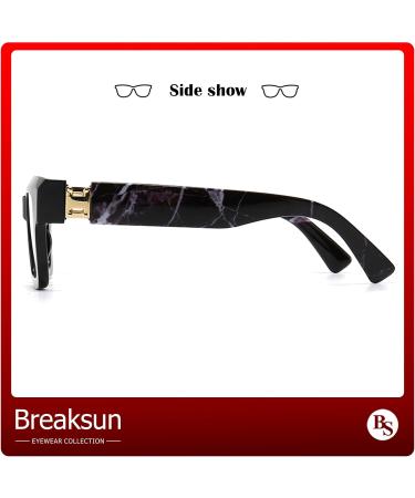 Shop Fashion Square Glasses - Blue Light Blocking Eyewear for Men & Women | Black Thick Frame & Floral Leg Design - Buy Online on GoSupps.com