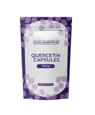 Suplementtus Quercetin Complex Capsules 750mg Purified Antioxidant & Anti-Inflammatory Nutritional Supplements Reduce Swelling & Control Blood Sugar Healthy Heart & Joints UK Made Vegan - 60 Cap