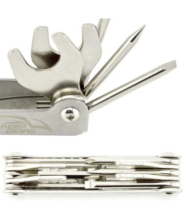 GEZICHTA 13-in-1 Stainless Steel Diving Repair Multi Tool for Scuba & Snorkeling - Buy Online on GoSupps.com
