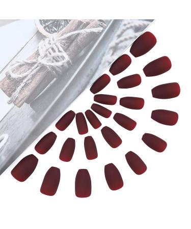 Brishow Ballerina Matte Artificial Nails - Brown Acrylic Press-On Full Cover - 24 pcs for Women & Girls - International Shipping - Buy Online on GoSupps.com