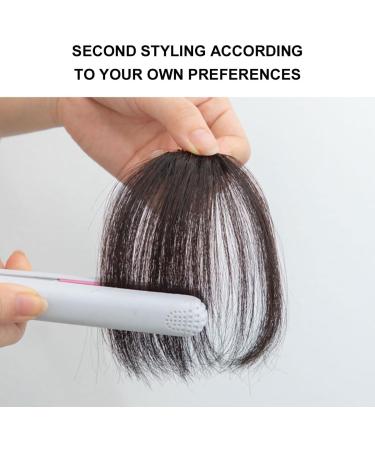 Clip-In Pony Hair Normal Fringe Bangs Extensions with Pony Fringe Clip in Human Hair Pony Hairpieces Hair for Women Extension Hair for Daily Wear Light Brown - Buy Online on GoSupps.com