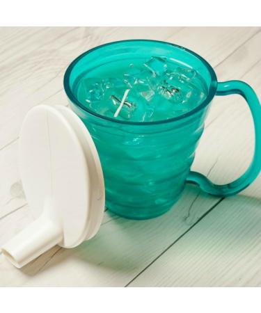 SP Ableware Ergo Mug with Extra Wide Handle and Bumpy Surface - Blue Translucent | 745740000 - Buy Online on GoSupps.com