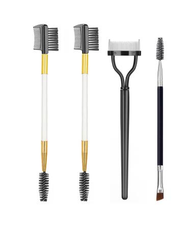 4 pieces of lash comb eyelash definer eyelash comb eyed-free racing brush with mascara stems mascara sticks black eyebrow brush and eyelash cutting tools to separate the eyelashes