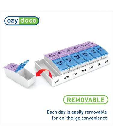 Ezy Dose Weekly AM/PM Travel Pill Organizer and Planner  Removable AM/PM Compartments  Great for Travel (Small) Weekly AM/PM - Small - Buy Online on GoSupps.com