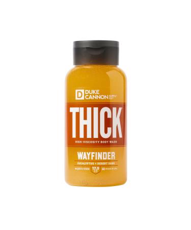 Duke Cannon THICK High Viscosity Body Wash - Wayfinder Scent 17.5oz - Mineral-Enriched Sulfate-Free Paraben-Free Body Wash for Men with Eucalyptus & Desert Sage