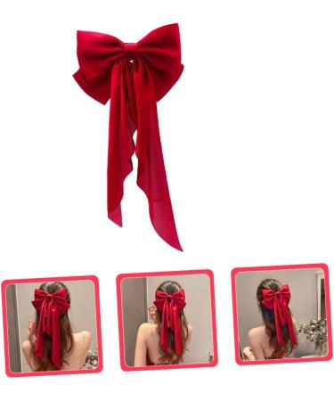 NUSITOU Satin Ribbon Hairpin Hair Barrettes for Teen Red Bow for Hair Ponytail Clip Hair Bows for Teen Teen Hair Bows Hair Ribbon Halloween Hair Bows Hair Bows for Women - Buy Online on GoSupps.com