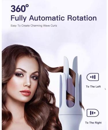 Automatic Curling Iron Wand Big Wave Auto Negative Ion Hair Curler with 1.26inch Large Ceramic Barrel Fast Heating Auto Curling Iron for Hair Styling Adjustable Temperature Control OneSize lightpurple - Buy Online on GoSupps.com