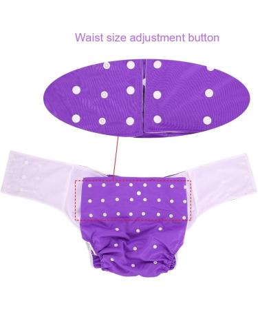 Adjustable Washable Adult Diaper Pants for Incontinence | Reusable Cloth Diapers | Purple Color - Buy Online on GoSupps.com