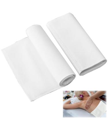 2 pieces of castor oil pack towel reusable Organic Castor Oil Pack Organic Cotton Flannel Tuchwickel creates a soothing heating press for liver belly joints (size: 40 x 18 cm)