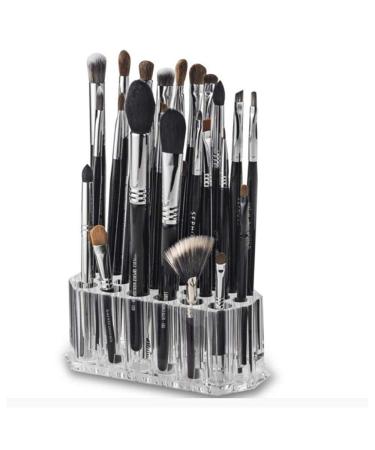 TRRAPLE Acrylic Eyeliner Lip Liner Holder Organizer Clear Makeup Brush Holder 26 Slots Eyeliner Display Organizer for Cosmetic Beauty Brushes