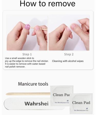  Wahrshei Pack of 22 UV-free gel nail films - Pink - Stickers - UV-free - For DIY at home - Buy Online on GoSupps.com